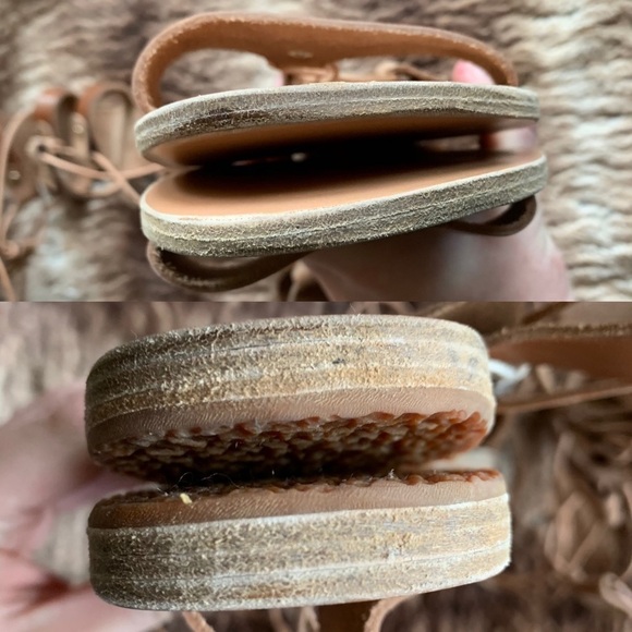 Ancient Greek Sandals Thebes Gladiator Lace-up Brown - Picture 4 of 8